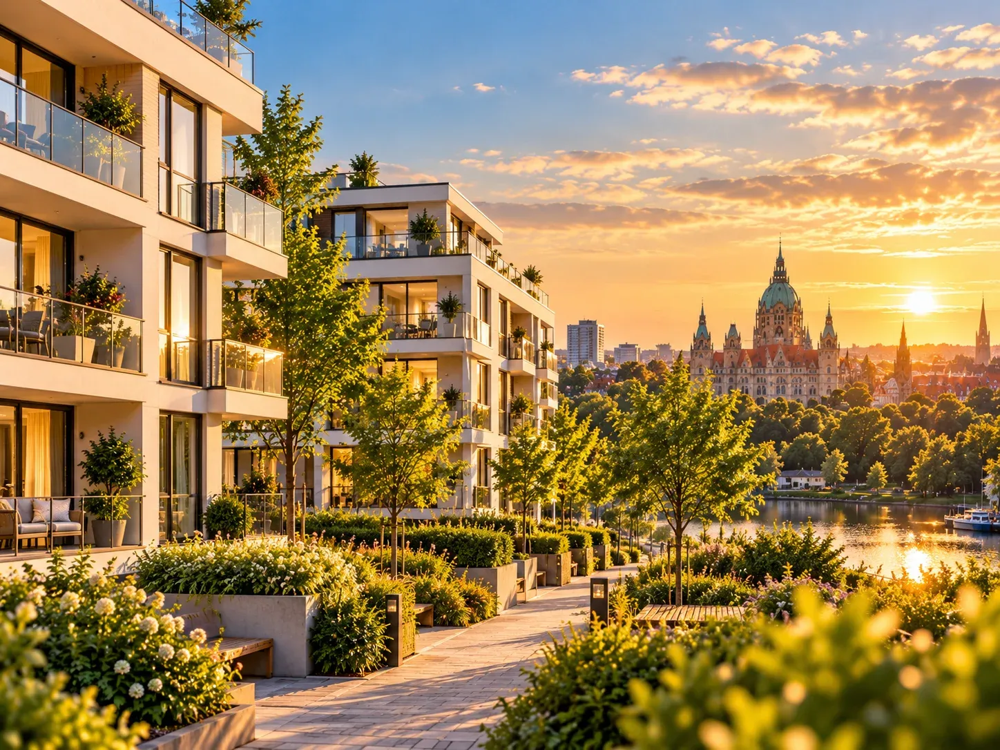 Attraktives Wohnquartier am Wasser in der Region Hannover