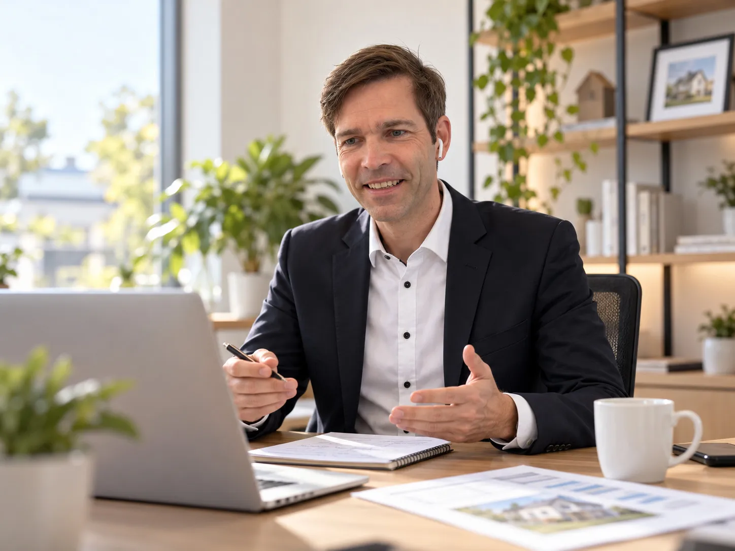 Jens Laskowski in einer digitalen Baufinanzierungsberatung